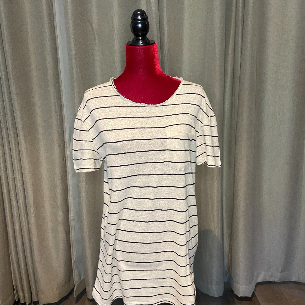 Striped short sleeved top